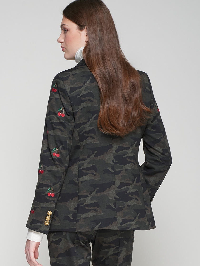 HEATHER JACKET WITH CHERRY EMBROIDERY