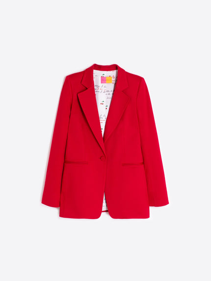 ROCK JACKET WITH CHERRY LINING