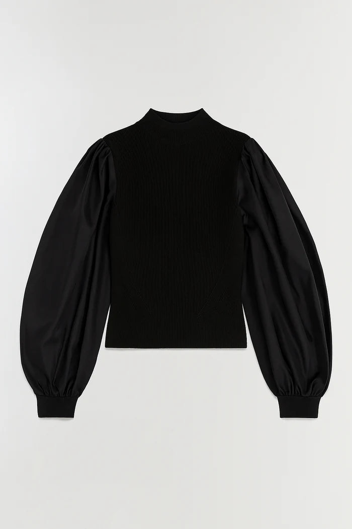 JACKIE TAFFETA KNIT TOP