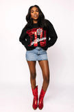 LICENSED TEXAS TECH METALLIC WORD WITH ICONS SWEATSHIRT
