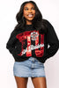 LICENSED TEXAS TECH METALLIC WORD WITH ICONS SWEATSHIRT