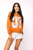 LICENSED TEXAS METALLIC WORD WITH ICONS SWEATSHIRT