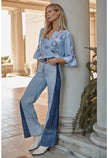 THE PIECED STRAIGHT FLARE JEAN