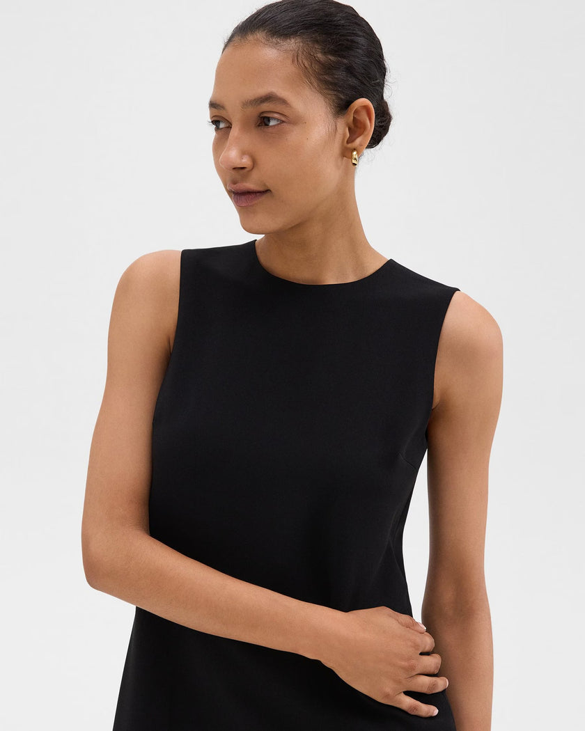 SHIFT DRESS IN ADMIRAL CREPE