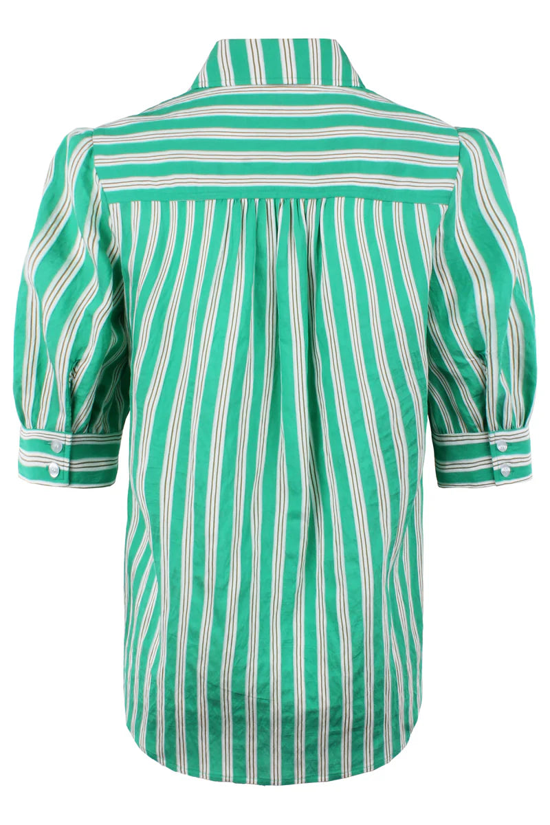 ELISE BLOUSE IN KELLY STRIPE