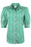 ELISE BLOUSE IN KELLY STRIPE