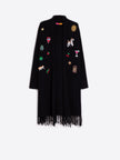EMBROIDERED KNITWEAR CARDIGAN WITH FRINGES