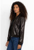 MELANIE VEGAN LEATHER BOMBER JACKET