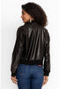 MELANIE VEGAN LEATHER BOMBER JACKET