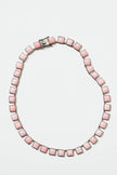 LARGE TILE RIVIERE NECKLACE PINK OPAL