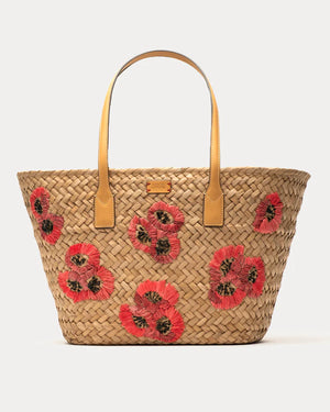 TOTE WITH POPPY EMBROIDERY