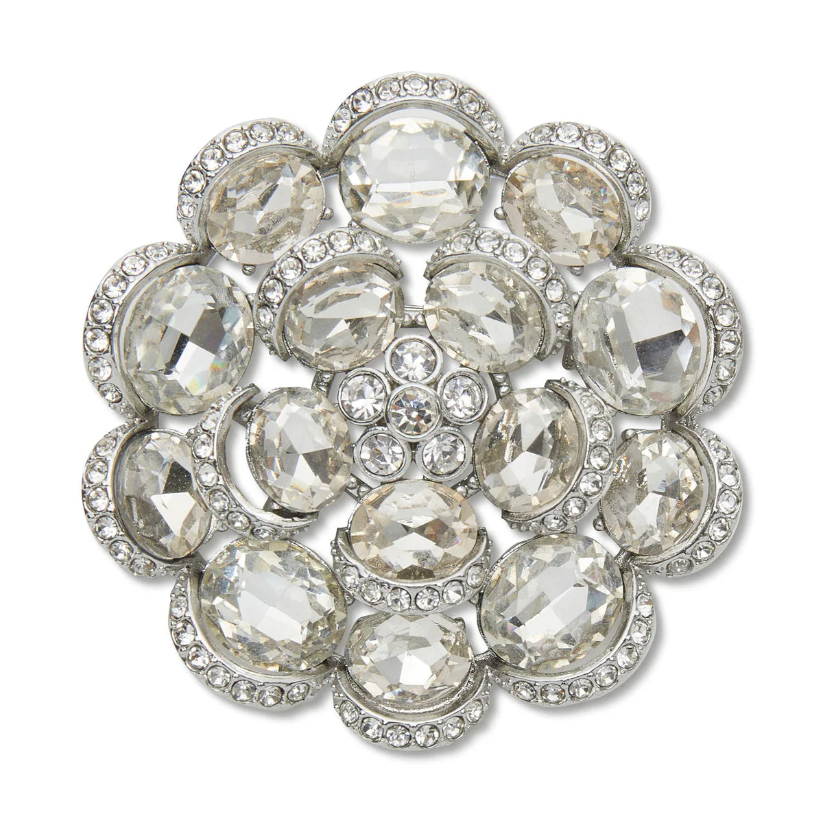 CRYSTAL ROSE BROOCH