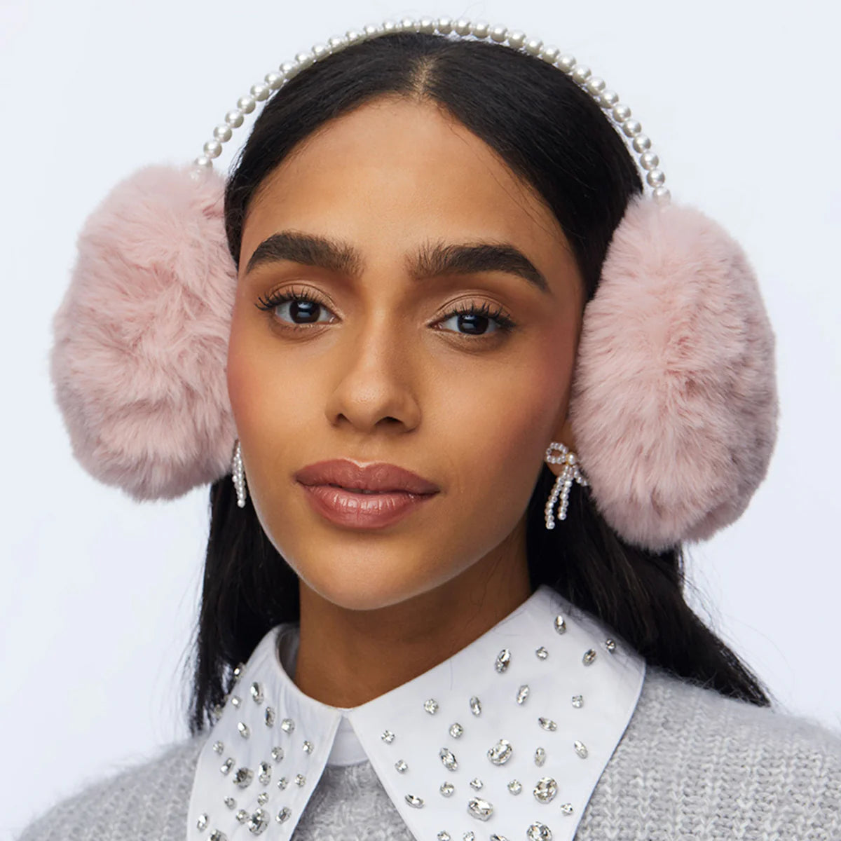 FAUX FUR PEARL EARMUFFS