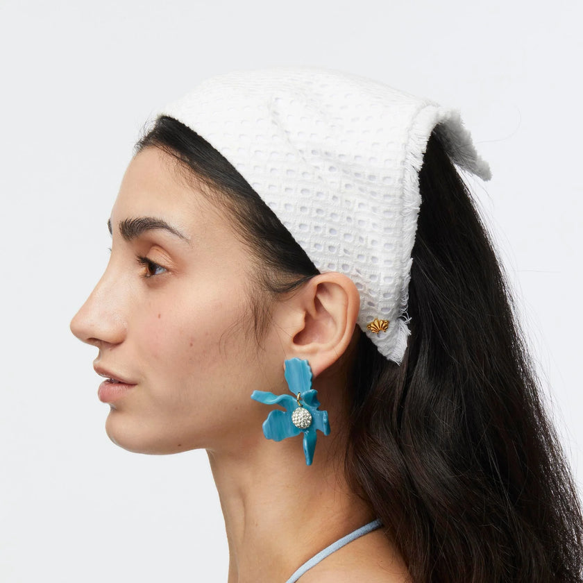 SMALL CRYSTAL LILY EARRINGS