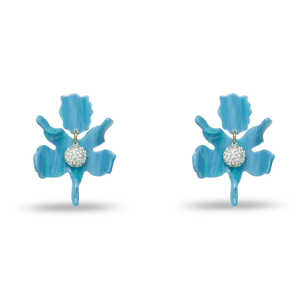SMALL CRYSTAL LILY EARRINGS