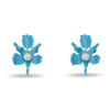 SMALL CRYSTAL LILY EARRINGS