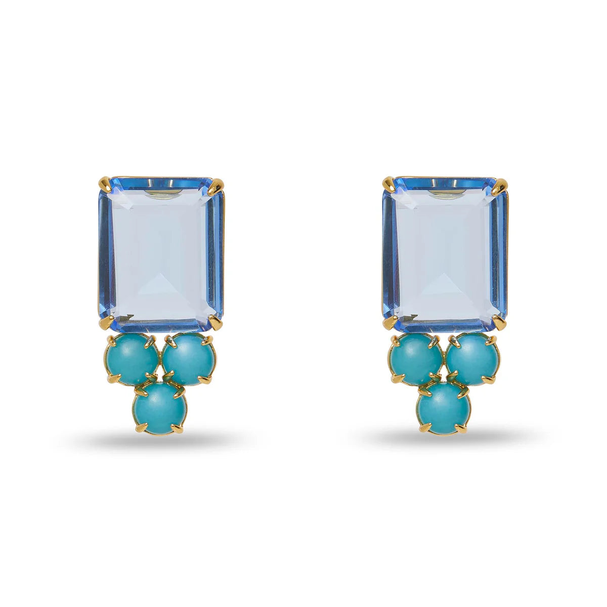 CRYSTAL BERRY BUTTON EARRINGS