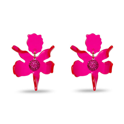 SMALL CRYSTAL LILY EARRING