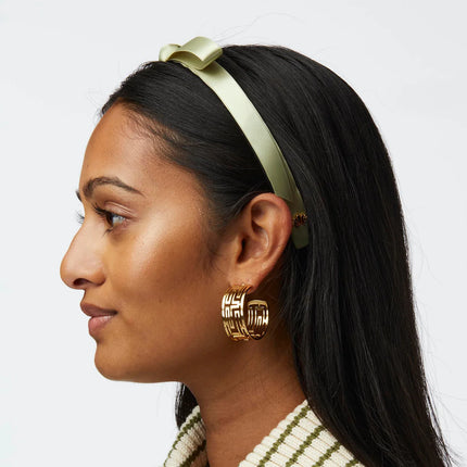 GREEK KEY HOOP EARRING