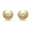 HAMMERED HEART BUTTON EARRINGS
