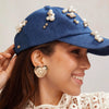 HAMMERED HEART BUTTON EARRINGS