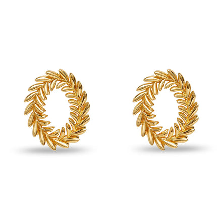 OVAL WREATH EARRING