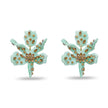 SMALL EMBELLISHED PAPER LILY EARRING