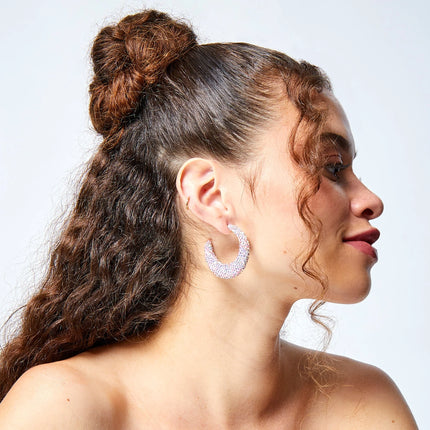 ARCHER PAVE HOOP EARRINGS