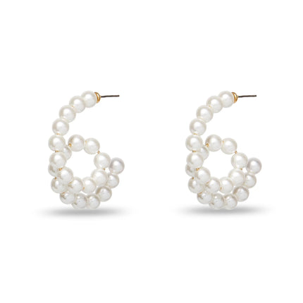 PEARL LOOP DE LOOP HOOP EARRINGS