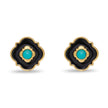 PATINA GREEN BILTMORE BUTTON EARRINGS