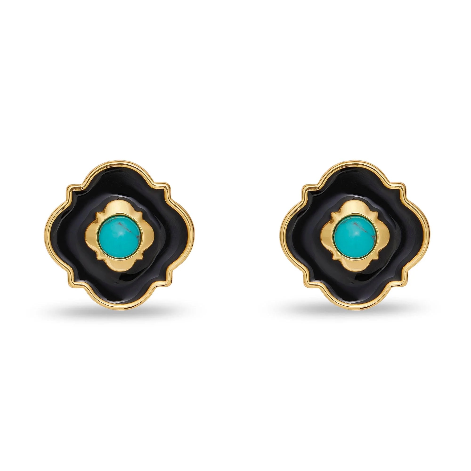 PATINA GREEN BILTMORE BUTTON EARRINGS