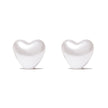 PEARL HEART STUD EARRINGS