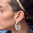 PEARL LOOP DE LOOP HOOP EARRINGS