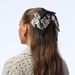 JET ELIZABETH FLORAL JACQUARD BARRETTE