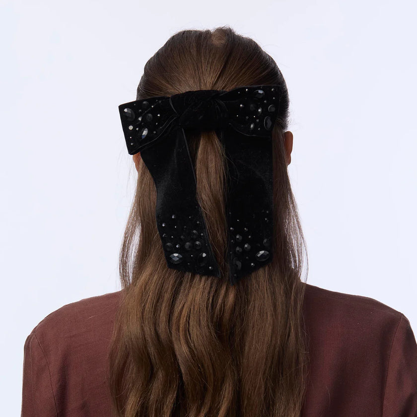 JET SHIRLEY CRYSTAL PEBBLE BOW