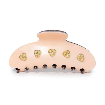 OATMEAL HICKORY DUAL KNOTTED LARGE CLAW CLIP