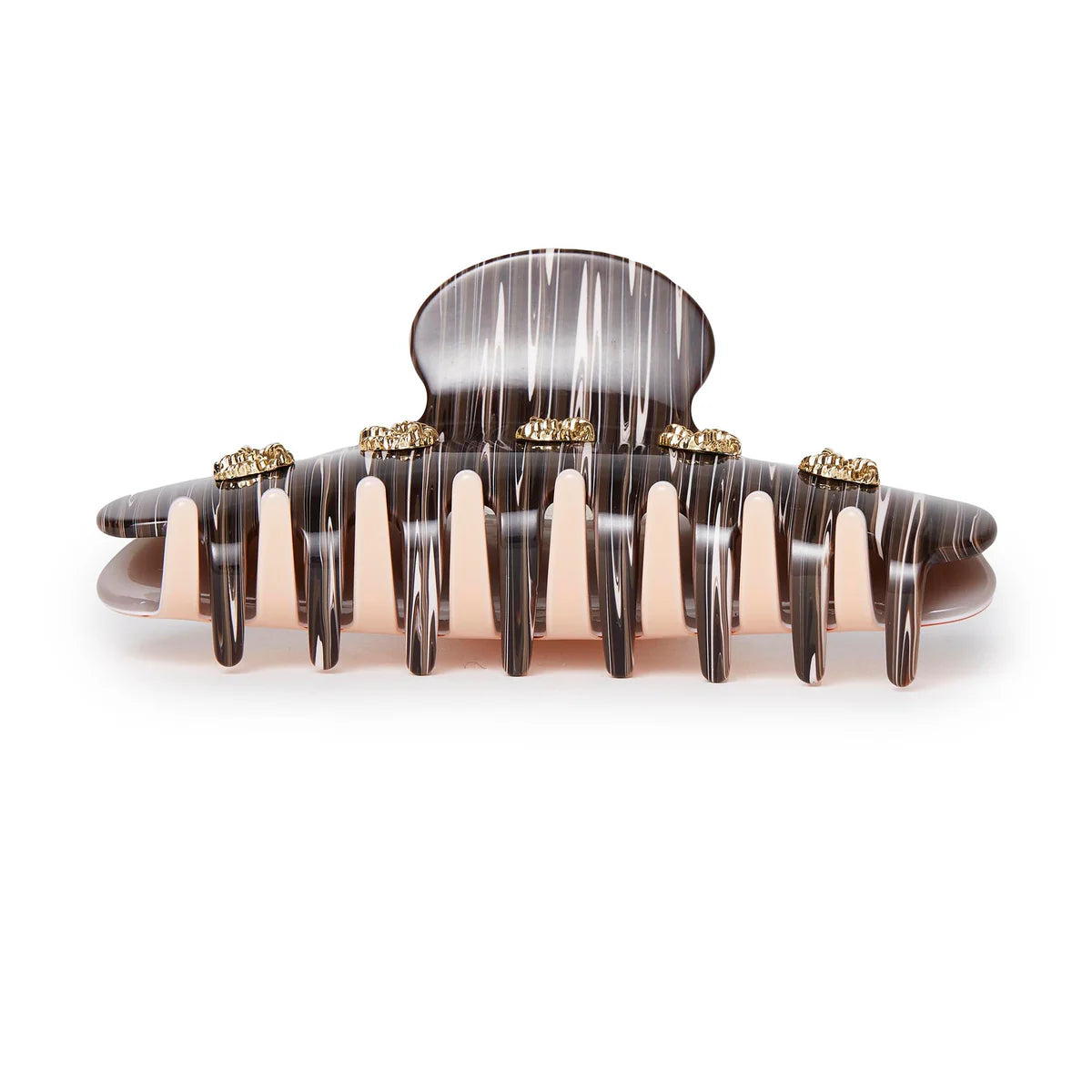 OATMEAL HICKORY DUAL KNOTTED LARGE CLAW CLIP