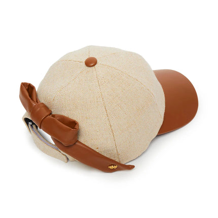 FAUX LEATHER CANVAS BASEBALL CAP