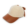 FAUX LEATHER CANVAS BASEBALL CAP