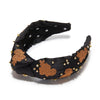 CARMEL JET KNOTTED LACE EMBELLISHED HEADBAND