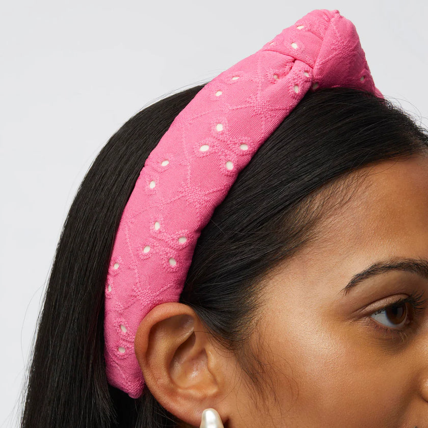 SLIM KNOTTED EYELET HEADBAND
