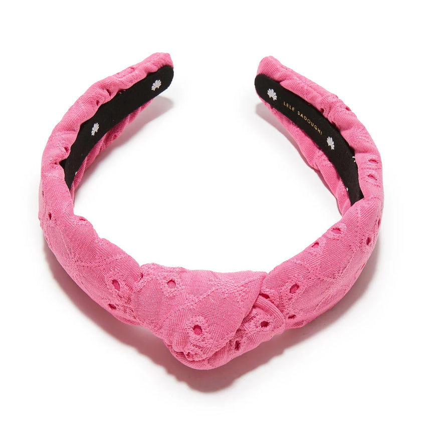 SLIM KNOTTED EYELET HEADBAND