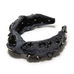 CRYSTAL RAFFIA KNOTTED HEADBAND