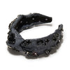 CRYSTAL RAFFIA KNOTTED HEADBAND