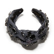 CRYSTAL RAFFIA KNOTTED HEADBAND