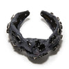 CRYSTAL RAFFIA KNOTTED HEADBAND