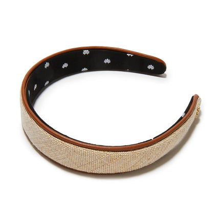 BESSETTE FAUX LEATHER TRIM HEADBAND