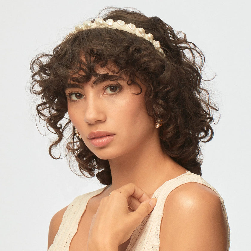 GRADUATED BAROQUE PEARL HEADBAND