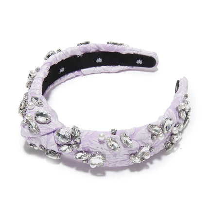 SLIM KNOTTED CRYSTAL CLUTTER HEADBAND