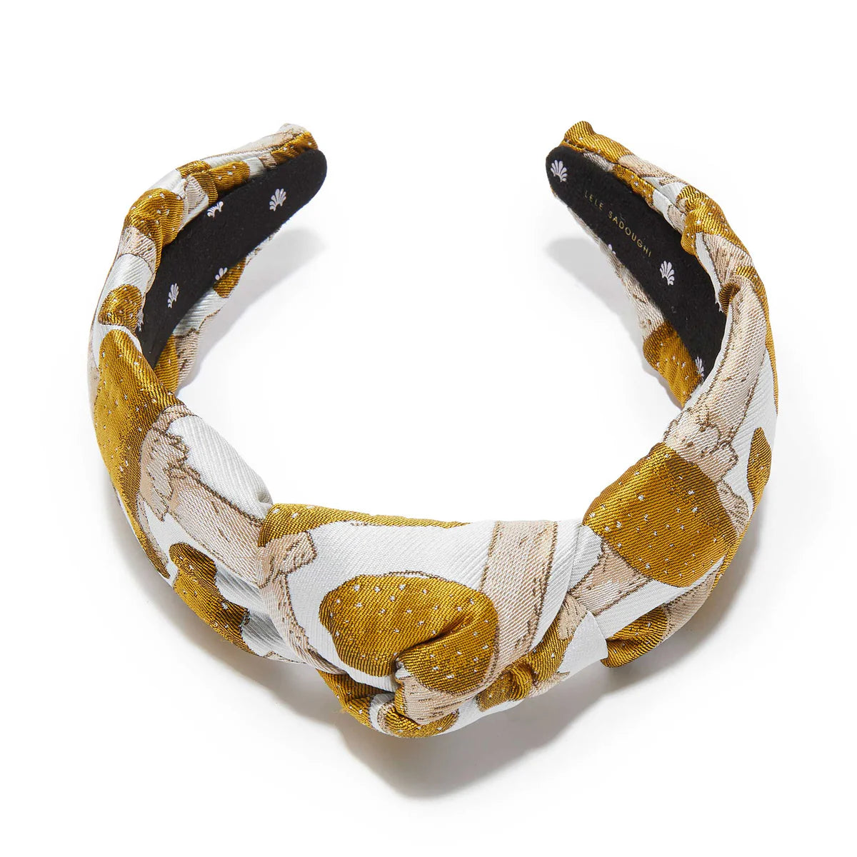 MUSHROOM BROCADE KNOTTED HEADBAND